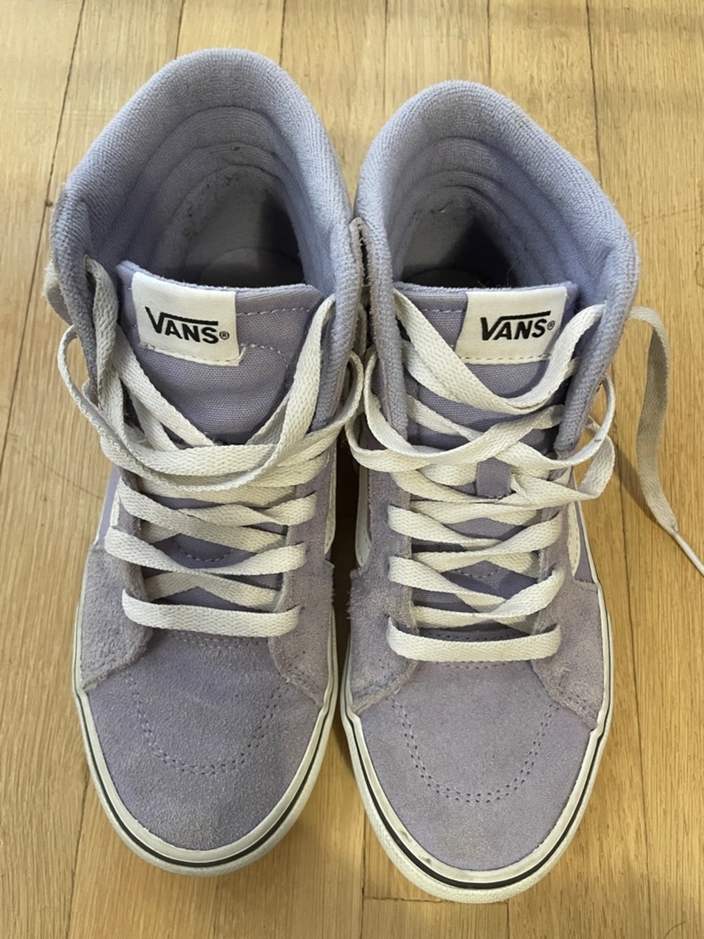 Vans Lavender Suede High-Top Sneakers